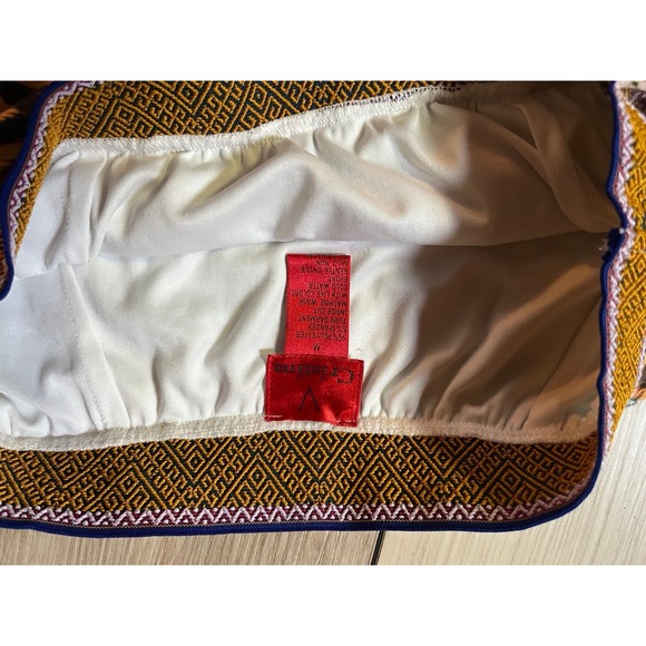 V Cristina vintage festival handkerchief colorful patchwork maxi skirt size am - Picture 4 of 5